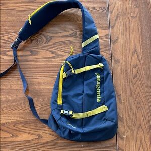 Patagonia Navy and Yellow Sling Backpack